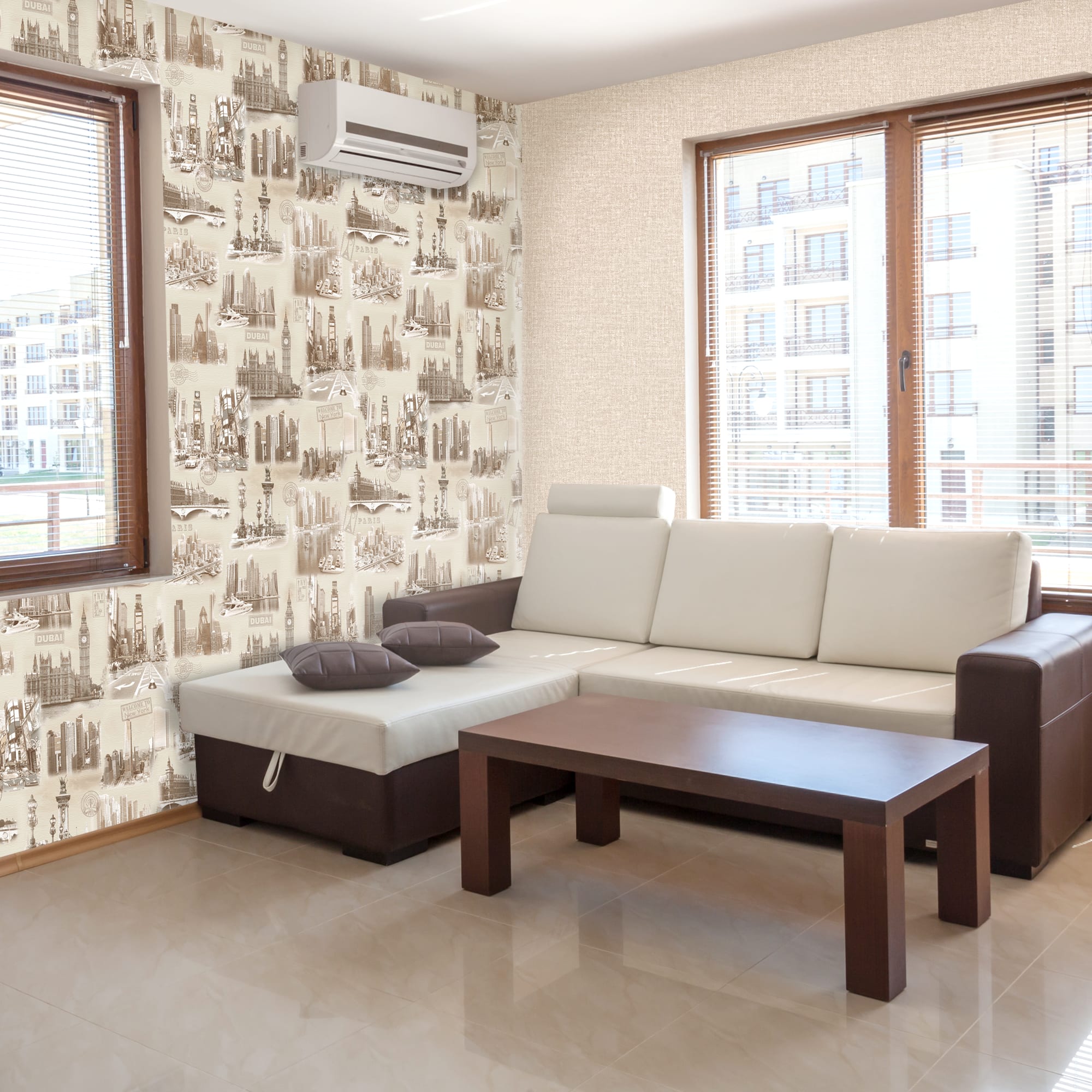 82938321 Обои бумажные бежевые 0.53 м 4713 Сити Santreyd - Вид №3