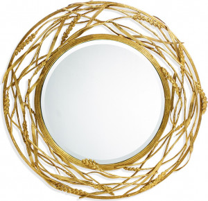 10613728 Michael Aram Зеркало круглое Michael Aram "Золотая пшеница" 62см Латунь