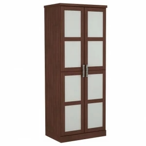 Шкаф распашной двухдверный коричневый с белыми фасадами "Парма" DREAMLINE ПАРМА 176163 Коричневый