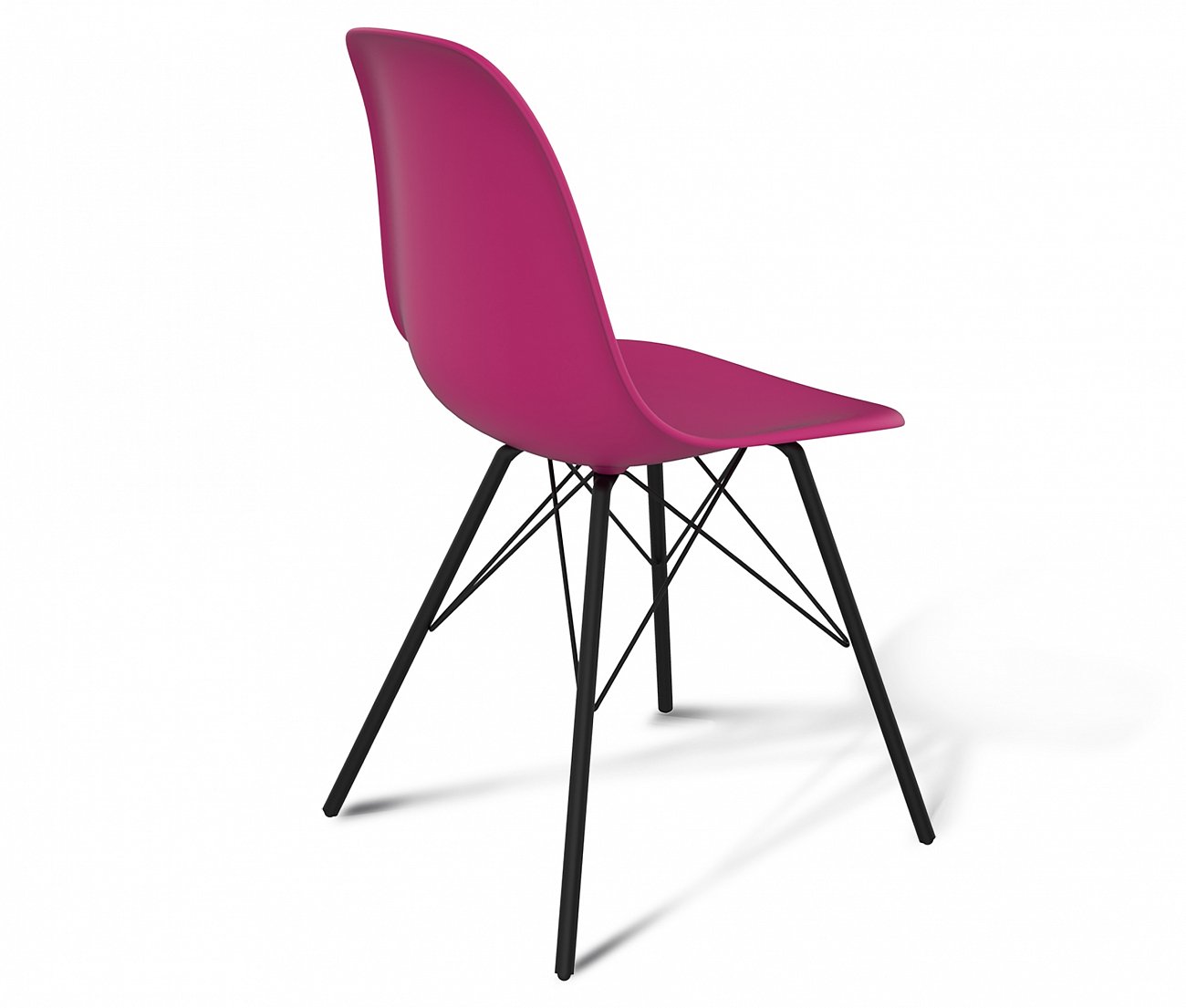Стул DSR Малиновый S37 (eames style) SHEFFILTON ДИЗАЙНЕРСКИЕ, EAMES STYLE 015579 Фиолетовый  - Вид №2