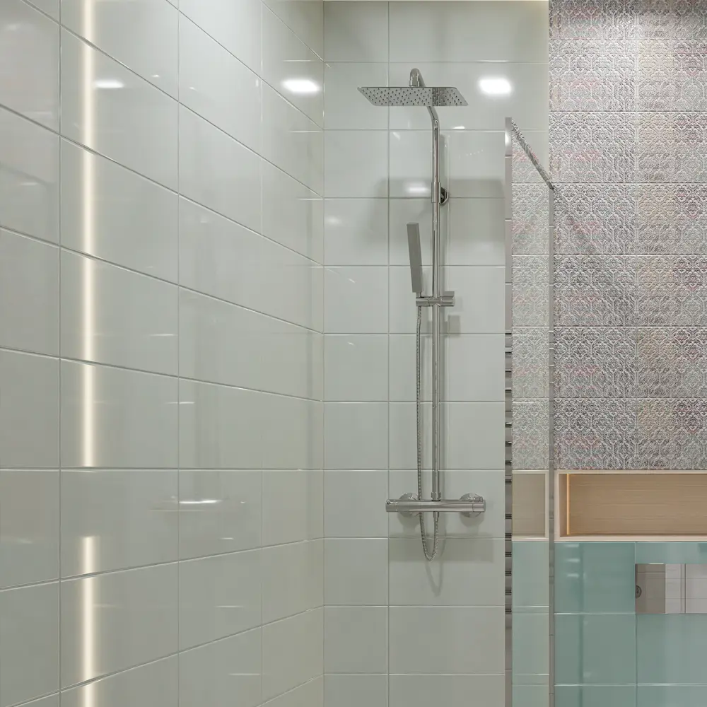 Керамическая плитка Azori Brillo Perla — изысканная отделка для ванной 87972516 STLM-0948265