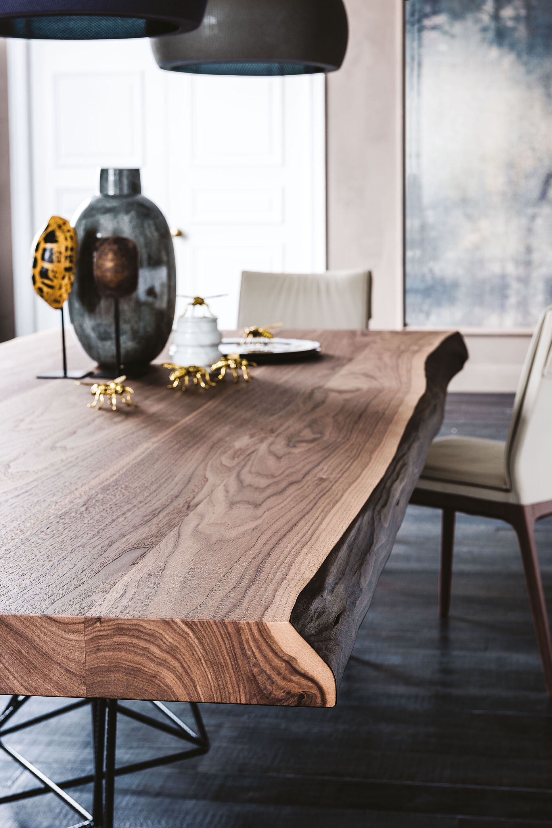 Прямоугольный стол из стали и дерева Cattelan italia GORDON DEEP WOOD ARCH-00031239 - Вид №4