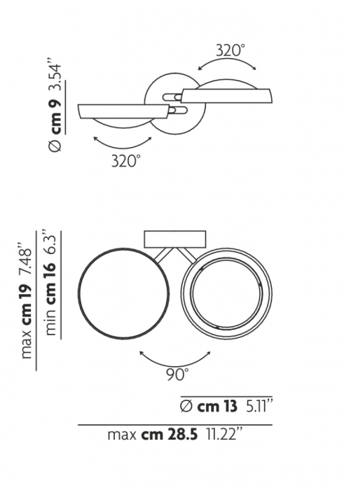 Studio Italia Design Nautilus AP1-PL1 165009 светильник настенно-потолочный линзованный 112592 - Вид №4