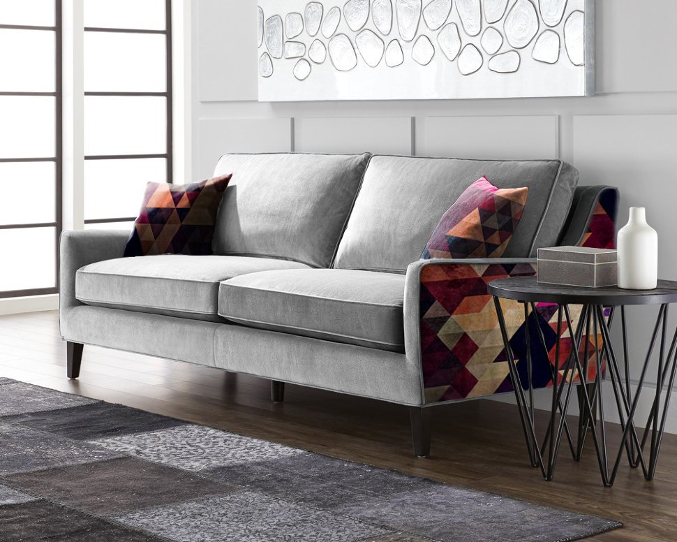 Диван Triangle Silver by James Soares прямой серый ICON DESIGNE TRIANGLE 096830 Серый  - Вид №2