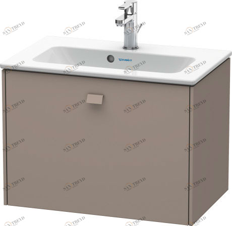 BR401004343 Тумбочка подвесная компакт Brioso #BR4010 620 x 389 мм Базальт матовый, декор Duravit