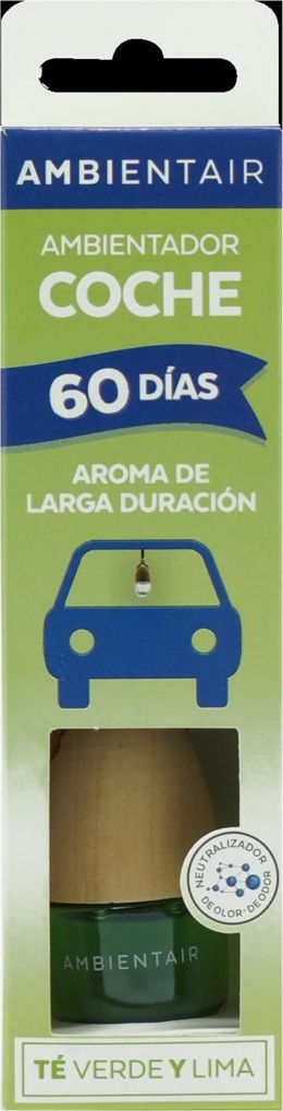 10656741 Ambientair Диффузор для автомобиля Зеленый чай и лайм 6 мл Стекло 