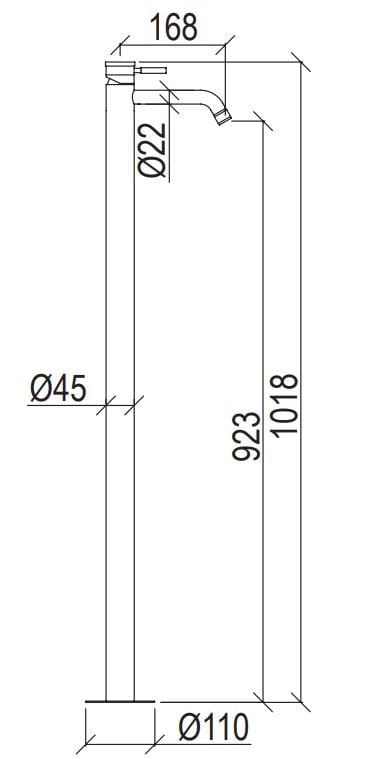 Смеситель для раковины из нержавеющей стали Tubico Волга ARCH-00107330 - Вид №2