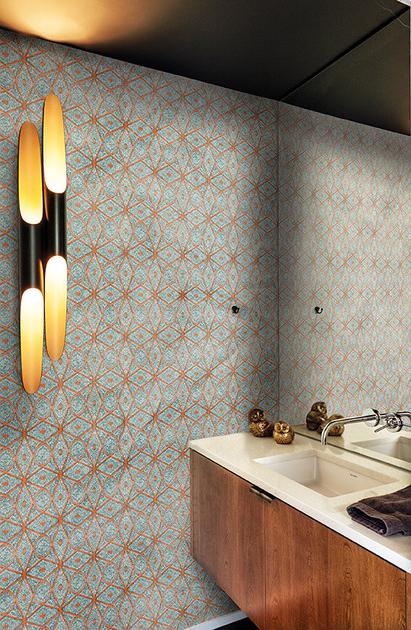 Wall&decò Узорчатые обои для ванной Wet system 16 sun-id-1482455 - Вид №1