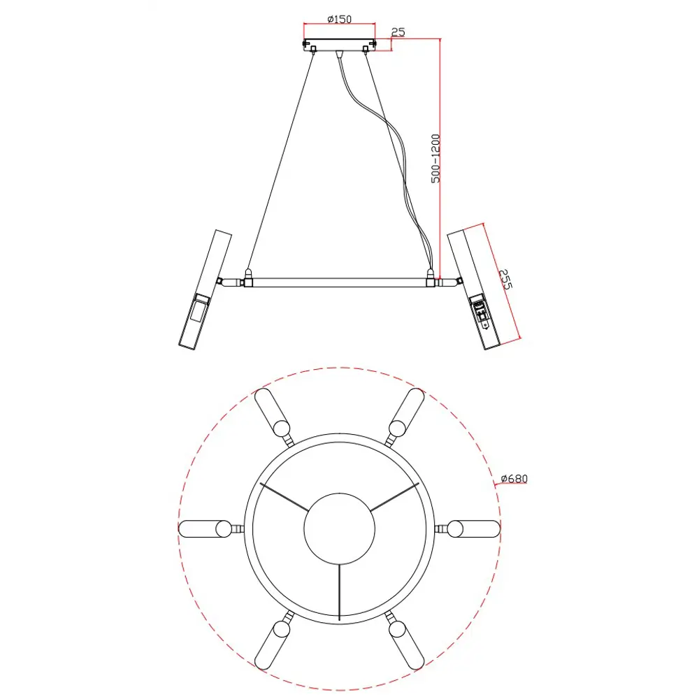Люстра Freya Match золотая с 6 цилиндрическими плафонами 89335712 STLM-0928383 - Вид №9