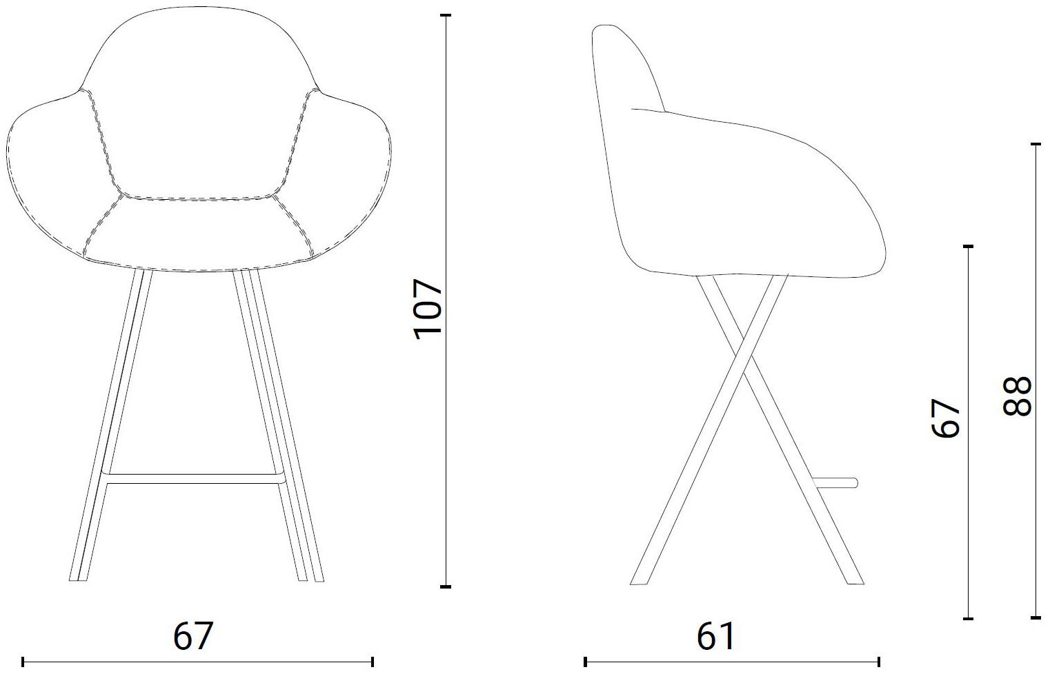 Ozzio Italia Барный стул с обивкой  S556  - Вид №2