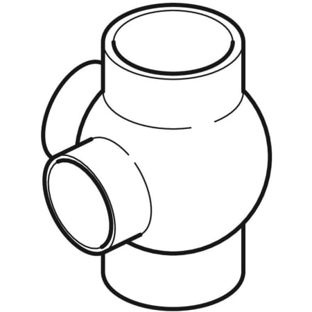 GEBERIT 367.330.16.1 Крестовина шаровая Geberit PE 88,5°, соединения 90° смещенные  - Вид №1