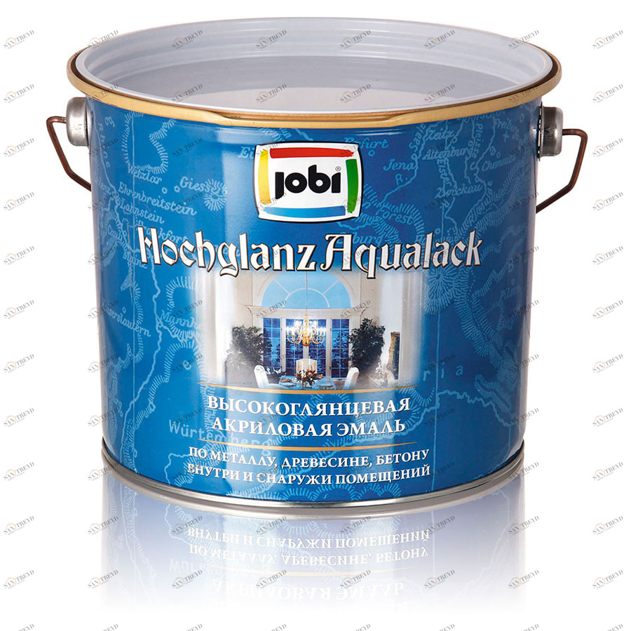 Эмаль Jobi Hochglanzaqualack (ХохгланцАквалак) 2,7л. белая "БАЗА A" 5859