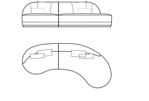 Модульный тканевый диван Sicis ARCH-00064141 - Вид №8