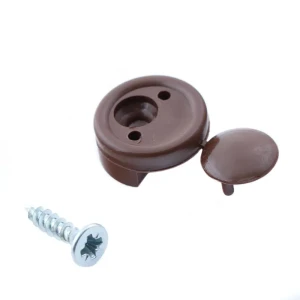 Зеркалодержатель 17 мм пластик цвет коричневый 4 шт.