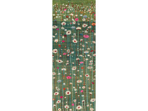 Прямоугольный шерстяной цветочный ковер