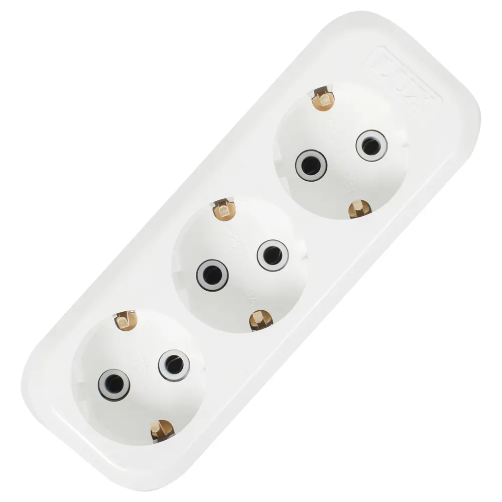 Колодка с заземлением Lux 3 розетки 16А 16186321 STLM-2109996 