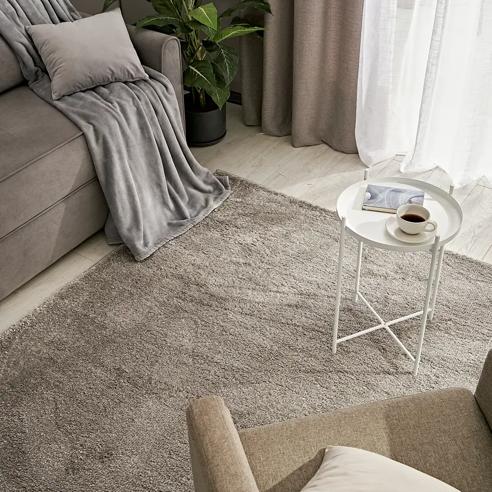 KREAFORTA Shaggy Bosfor — серый ковер с высоким ворсом для современного интерьера 89404536 STLM-1567766 - Вид №5