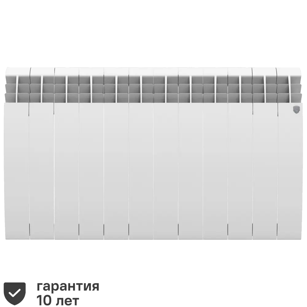Радиатор секционный Royal Thermo Biliner Alum 500/87 12 секций боковое подключение алюминий белый 82258103 STLM-2182866