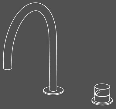 Radomonte Смеситель для кухни из нержавеющей стали на два отверстия  Tki32  - Вид №2