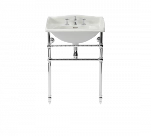Gentry Home Таз большой белый Victorian Хром GH101215
