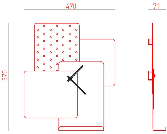 Giacopini Настенные часы с тарой и зеркалом  Clk-mrr  - Вид №3