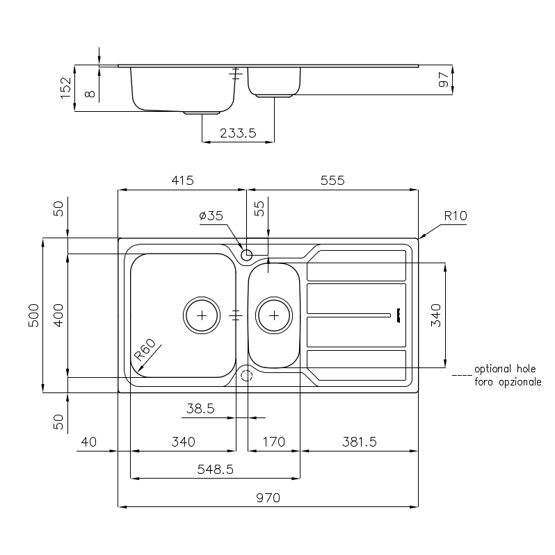 119746x Мойка S1000 1197 46x Fosterspa  - Вид №1