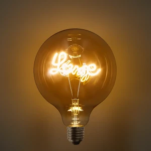 Декоративная филаментная лампа Voltega Love G125 тонированная шар 4Вт E27 89345982