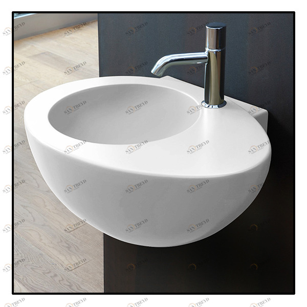 LGLS56 Подвесная раковина настенная овальная Ceramica Cielo  белая 