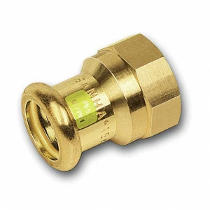 1112702234 SANHA 11270G пресс-фитинг газ, бронза, муфта переходная ВПр-ВР 22x3/4 мм