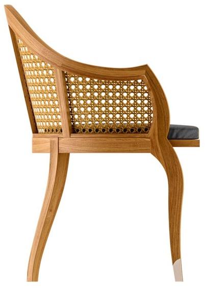 ASTELLO Садовый стул из тика с подлокотниками Tulipe Tu.sf1.f1 - Вид №3