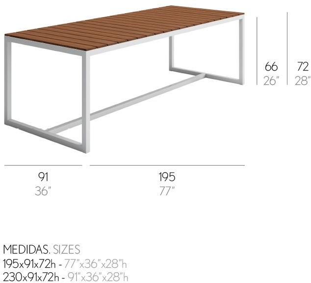 GANDIABLASCO Прямоугольный садовый стол из тика Saler teak sun-id-1412460 - Вид №4