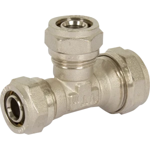 Тройник переходной Valtec 26x20x20 мм никелированная латунь VTM.331 10518153 STLM-2032744