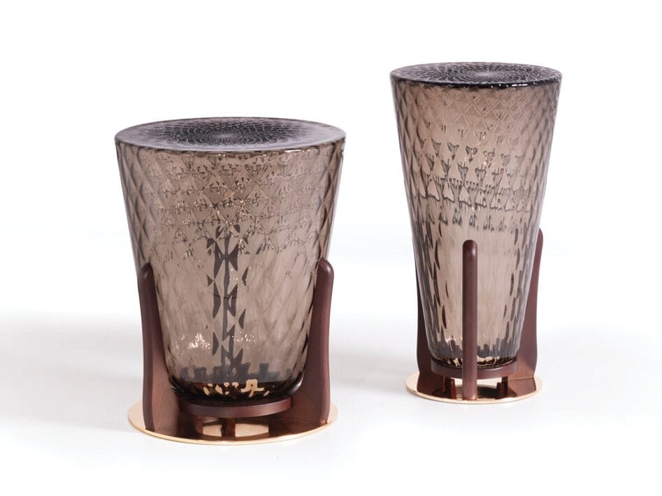 Круглый журнальный столик из дутого стекла OPERA CONTEMPORARY VERTEX ARCH-00081869