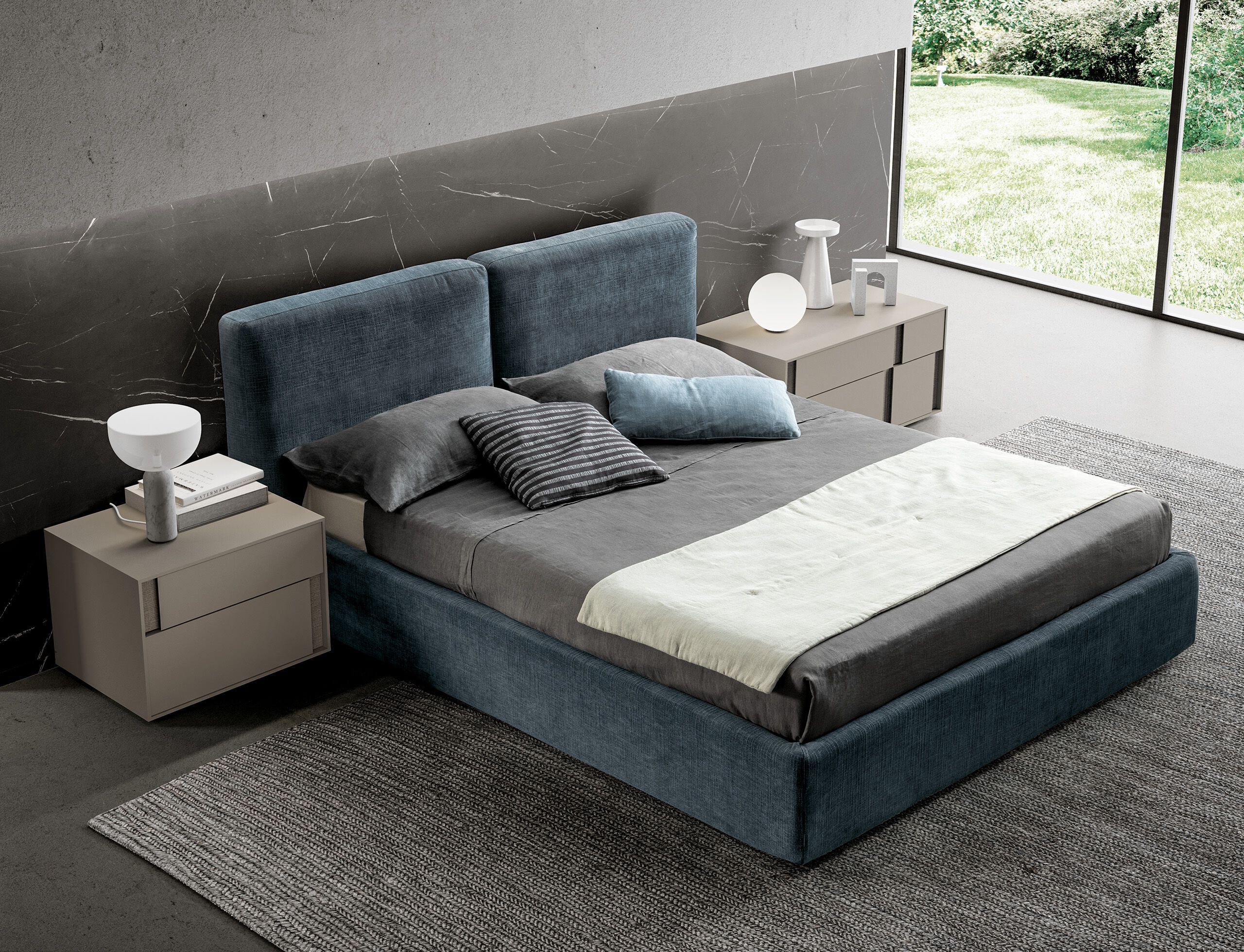 Двуспальная кровать из ткани Adok CLOUD ARCH-00116246 - Вид №8