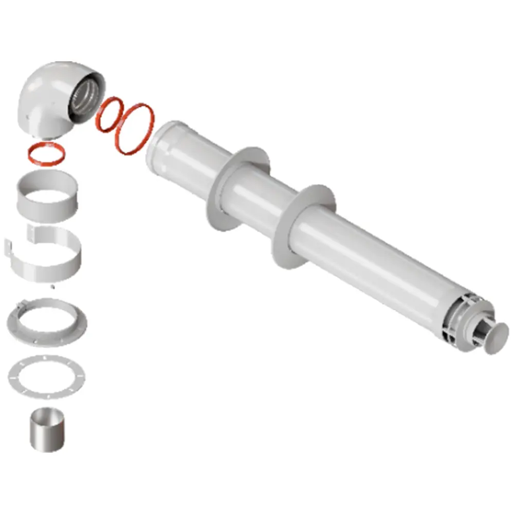 Комплект дымохода Rommer стандарт универсальный 60/100 - 900мм RCA-6010-250900 89345579 STLM-2128549 Отсутствует