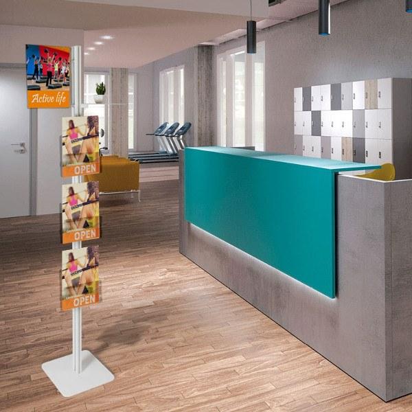 STUDIO T Двусторонняя напольная подставка из металла для брошюр Inuno Inunostick4 - Вид №1