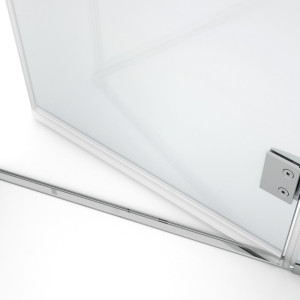 Алюминиевая и стеклянная прямоугольная нишевая душевая кабина с распашной дверью