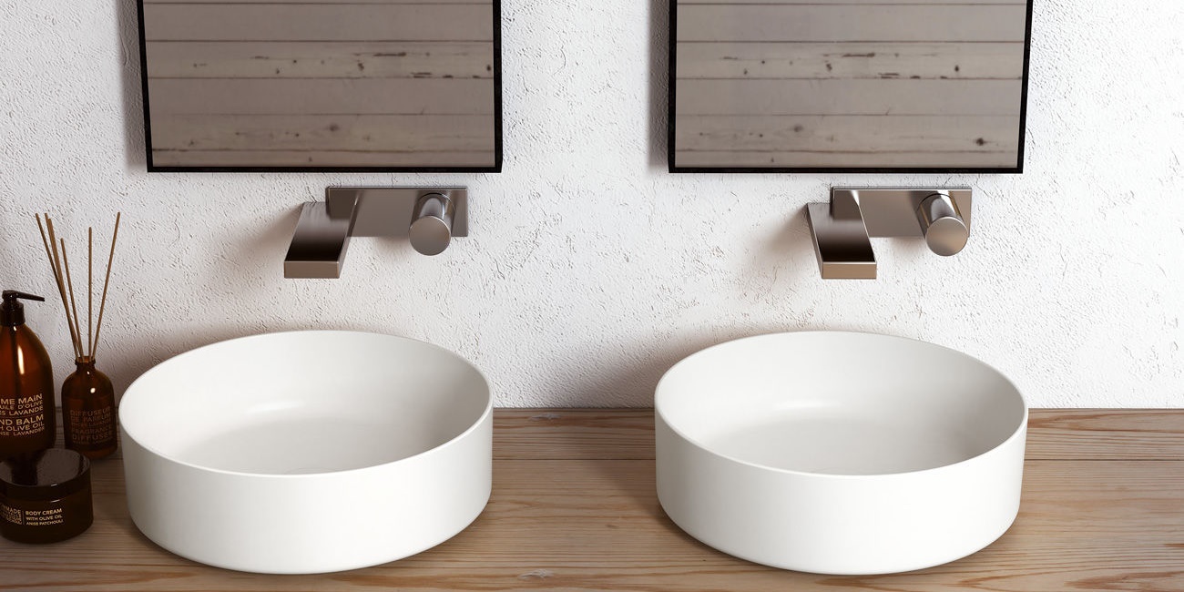 SHCOLAT40WHITE Накладная раковина на столешницу  круглая Ceramica Cielo  - Вид №2