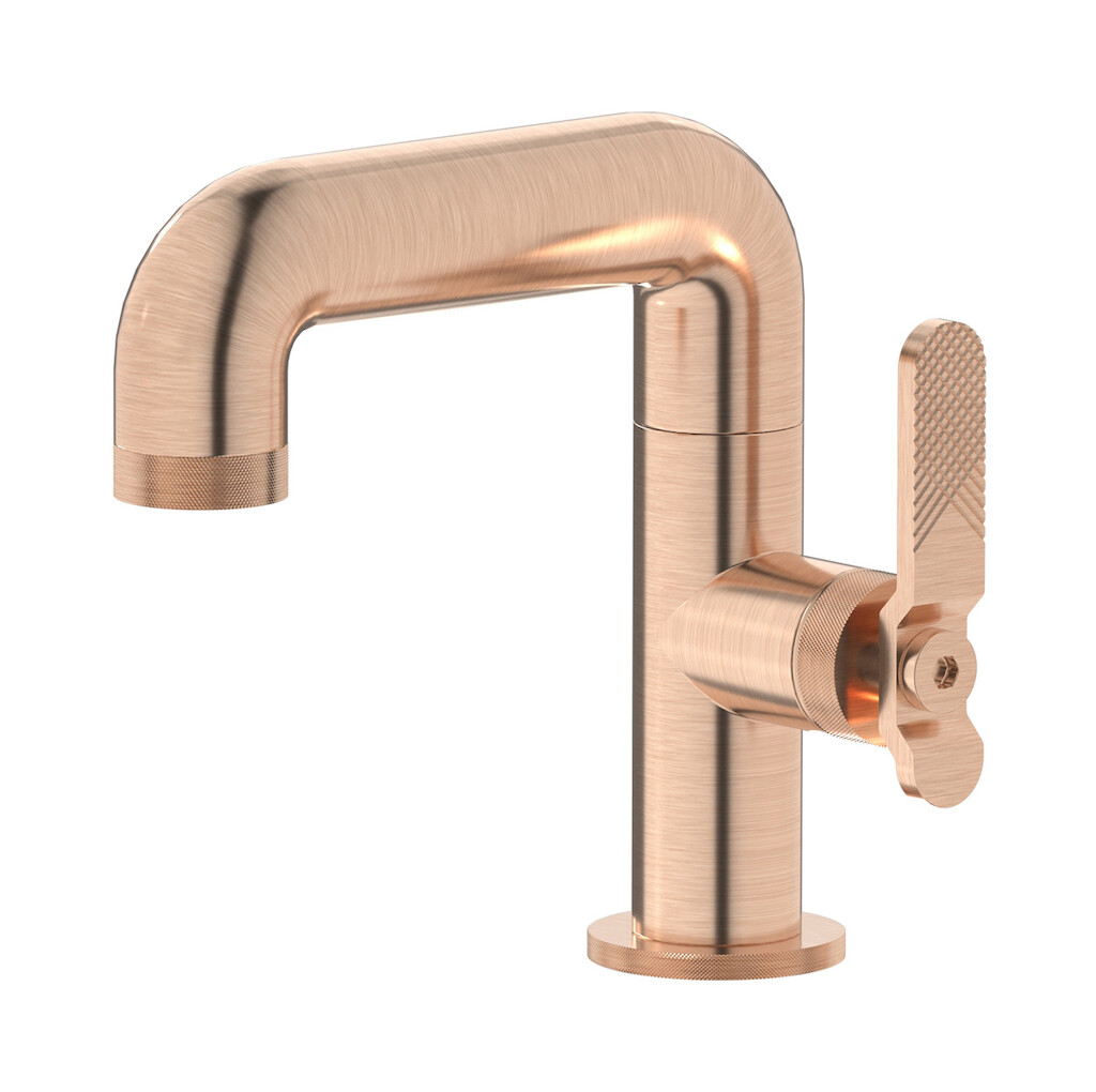 Смеситель для раковины на 1 отверстие в комплекте с донным клапаном WE ARE IB b2200sr Brushed Rose Gold Bold