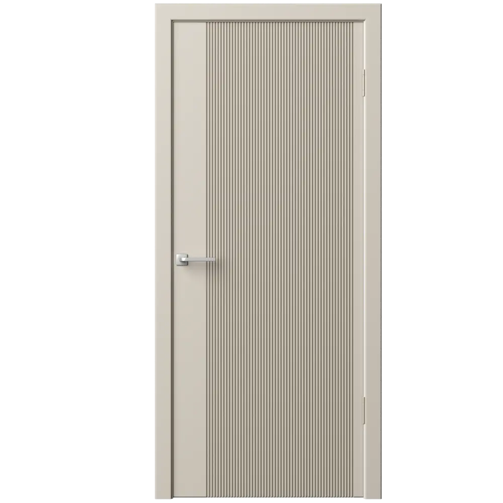Дверь межкомнатная глухая с замком и петлями в комплекте Синди-5 60x200 см эмаль цвет мокко 89390829 STLM-2133703 RUMAX  - Вид №1