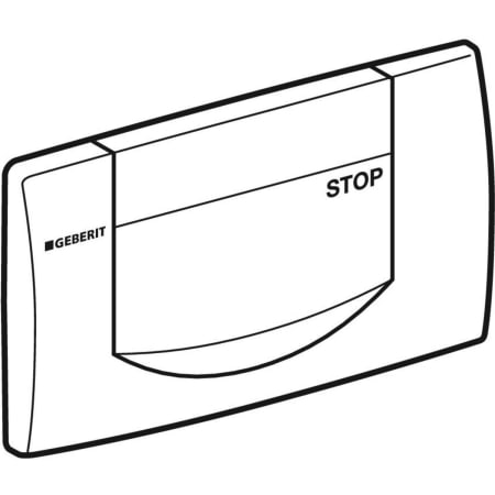 115.222.11.1 Смывная клавиша Geberit 200F, смыв/стоп Geberit  - Вид №1