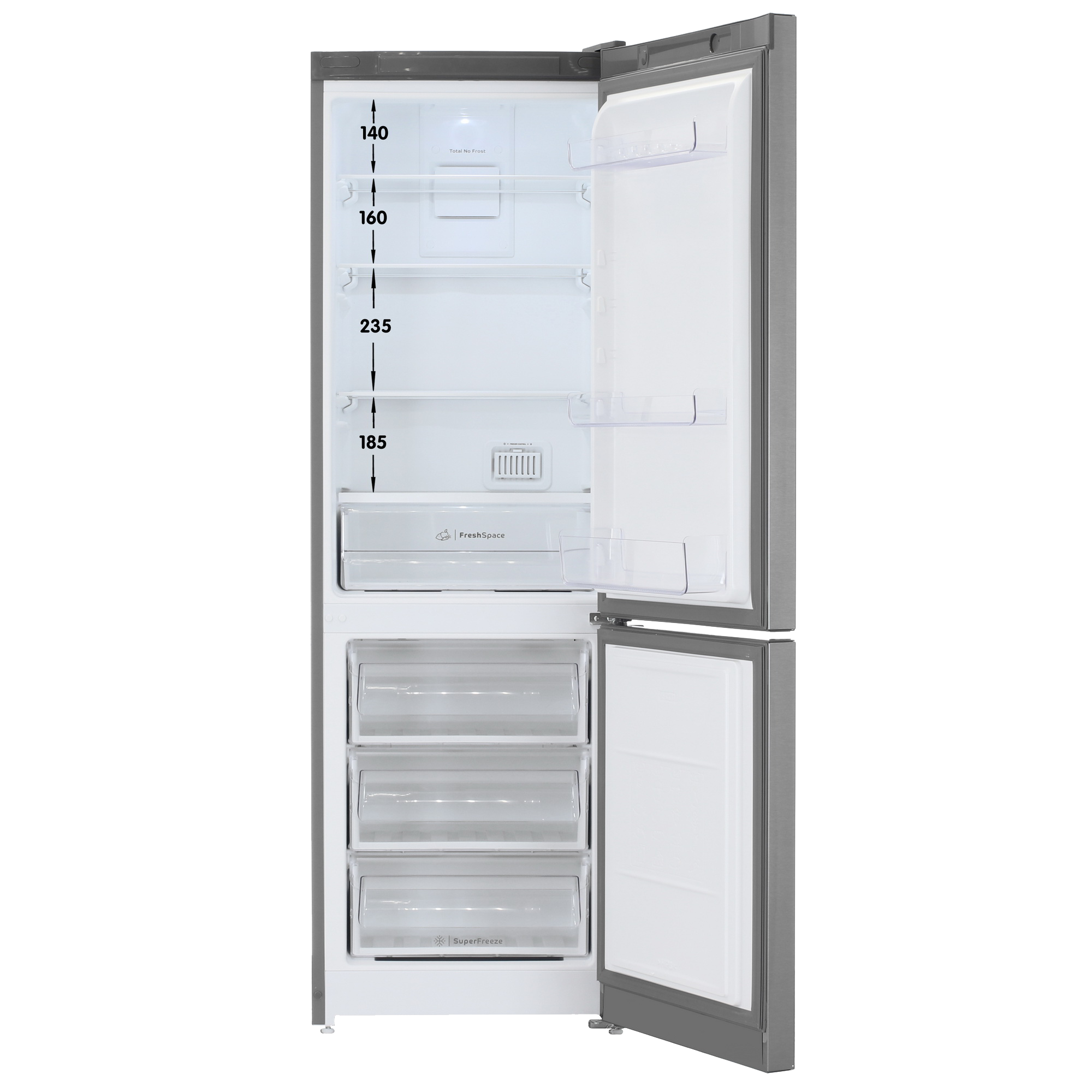 5494070 Холодильник с морозильником   Indesit ITS 5181I XB серебристый STDN-0052101 - Вид №1