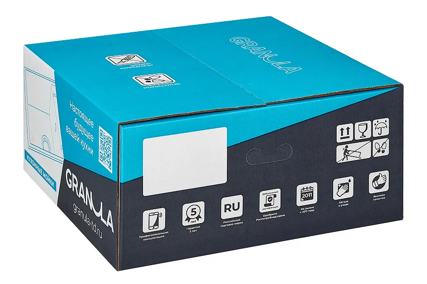 3601, АРКТИК (БЕЛЫЙ), кухонная мойка, кварц GRANULA 3601-ST86 - Вид №2