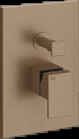 Смеситель для душа 44604 708 Gessi Rettangolo МЕДНЫЙ МАТОВЫЙ PVD