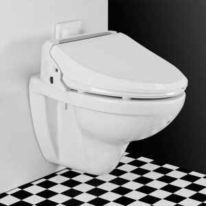 Комплект электронное биде SensPa + подвесной унитаз Jacob Delafon Patio EDV102-00 L-форма Подвесной унитаз Jacob Delafon Patio + JK900WL