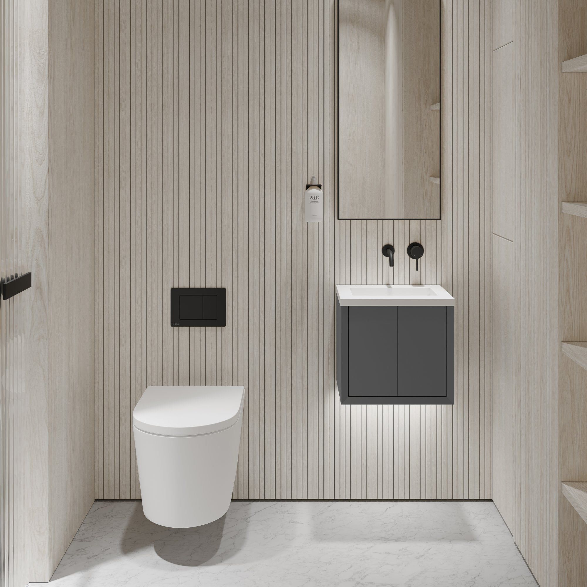 Одинарный умывальник из смолы со встроенным умывальником LUSSO Volini ARCH-00130849 - Вид №6