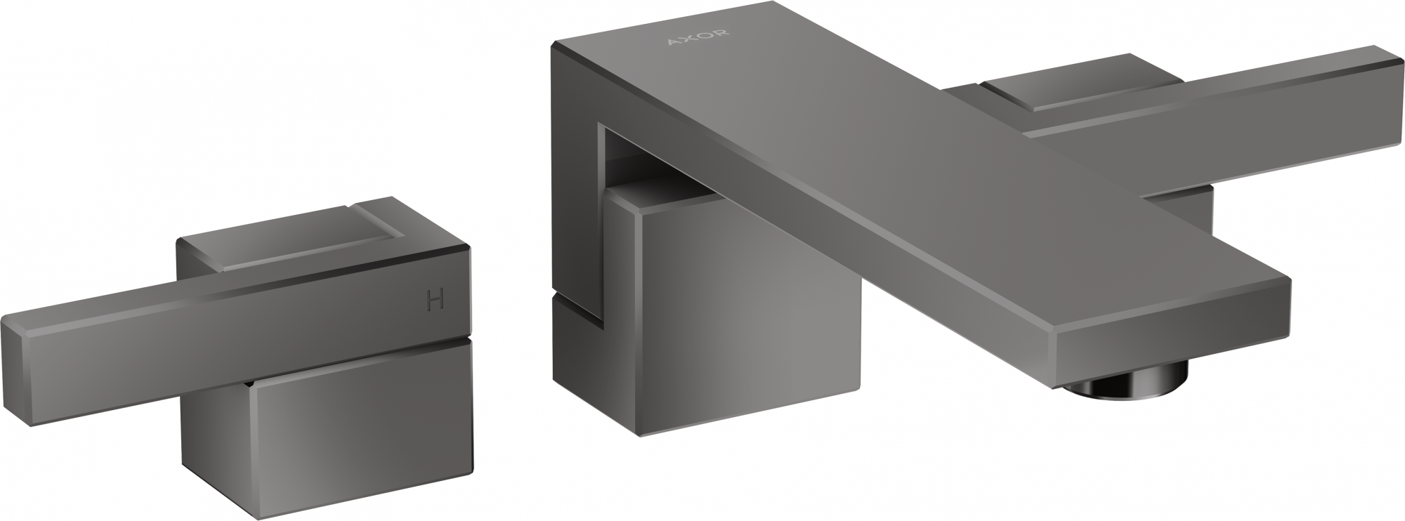 46060330 Смеситель для раковины на 3 отверстия, скрытого монтажа, настенный, с изливом 190 мм и сливным гарнитуром Push-Open AXOR EDGE