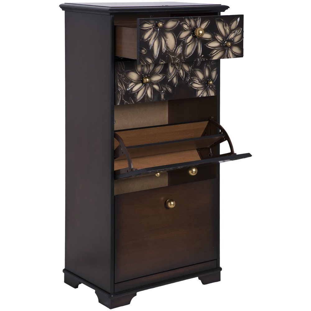 11618 Тумба для обуви Терра-4 (с 4-мя ящиками) Каштан Амбер BOGACHO 4627196590465 - Вид №6