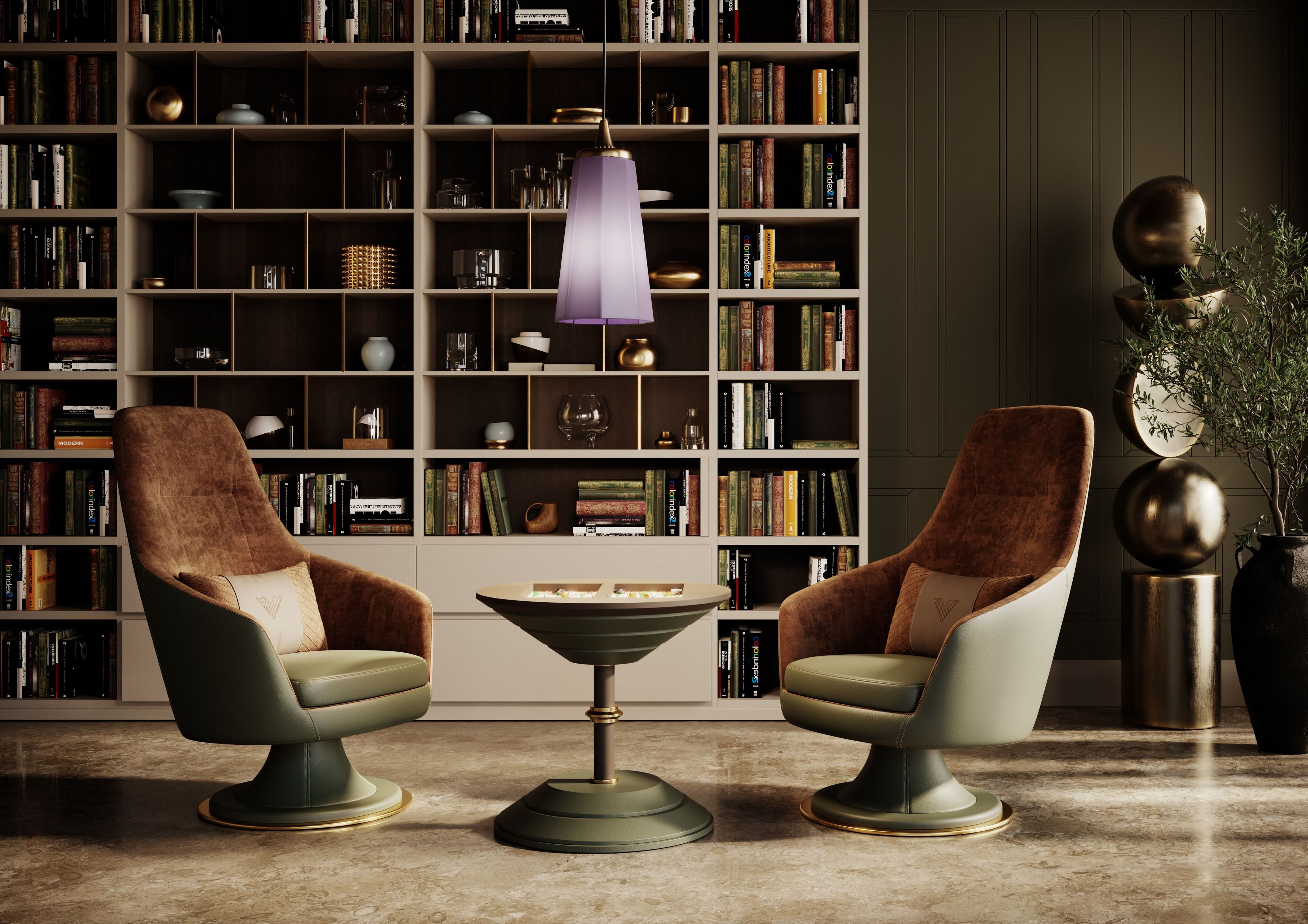 Круглый стол для нардов Vismara Design GOEMON ARCH-00089117 - Вид №2