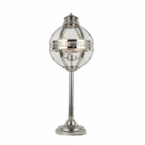Настольная лампа Residential 3 nickel от Delight Collection KM0115T-3S nickel DELIGHT COLLECTION ИНТЕРЬЕРНЫЕ 244903 Прозрачный;серебро